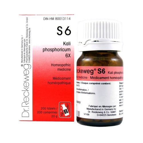 Dr. Reckeweg Homeopathic S6 - Kali Phosphoricum 12X - 200 Tablets